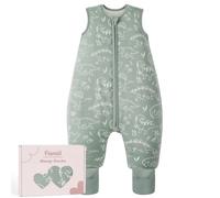 FIEMOL Gigoteuse a Pied 2,5 Tog Gigoteuse Hiver Turbulette 18-36 Mois | Gigoteuse Bébé Épaisse et Chaude, Pieds Repliables, Douce & Respirante, Fermeture Éclair Bidirectionnelle, Coffret Cadeau