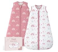 FIEMOL Gigoteuse Bébé 1.5 Tog 6-12 Mois Hiver | Gigoteuse bébé en coton, chaude, fermeture éclair double sens, motif dinosaure vert