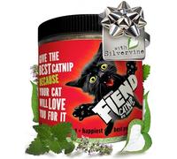 Fiend Herbe à chat haut de gamme avec feuille de vigne Le mélange d'herbe à chat le plus doux, le plus fort et le plus heureux pour les chats les plus heureux