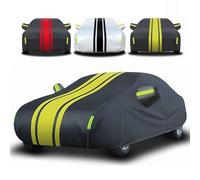 FIENZA Housse de Protection Extérieure Imperméable pour Caterham Seven, Bâche Voiture Extérieur Hiver Respirante Respirante, Anti-UV, Anti-Poussière pour Tous Temps(Black Yellow,pour Caterham Seven)