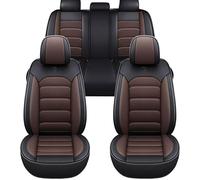 FIENZA Imperméable Cuir PU Housse Siege Voiture Universel pour MG Marvel R, 5 Pièces Housses Siège Avant Arrière Coussin Couvre Respirant Protections Accessoire Interieur(Brown)