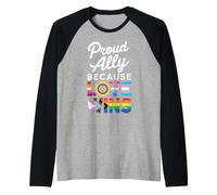 Fier allié du Mois de la fierté LGBTQI Manche Raglan