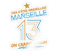 Fier d’être Marseillais Marseille 13 Autocollant Sticker
