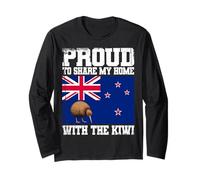 Fier de Partager ma Maison avec Le Kiwi néo-zélandais Kiwi Manche Longue