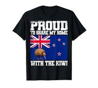Fier de Partager ma Maison avec Le Kiwi néo-zélandais Kiwi T-Shirt