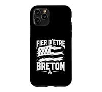 Fier D'Être Breton Homme Bretagne Gwenn Ha du et Triskell Coque pour iPhone 11 Pro