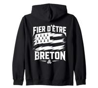 Fier D'Être Breton Homme Bretagne Gwenn Ha du et Triskell Sweat à Capuche