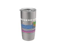 Fier d'être dans mon élément Professeur de chimie, nerd Gobelet isotherme en acier inoxydable double paroi