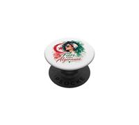 Fier d'être Femme Algérienne Fille Cadeau Drapeau Algérien PopSockets PopGrip Adhésif