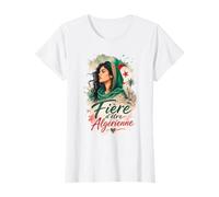 Fier d'être Femme Algérienne Fille Cadeau Drapeau Algérien T-Shirt
