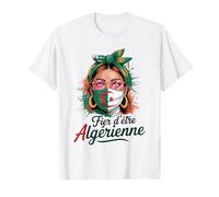 Fier d'être Femme Algérienne Fille Cadeau Drapeau Algérien T-Shirt