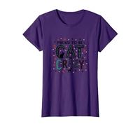 Fier d'être Fou de Chat : Art typographique félin Amoureux T-Shirt, Femme, Violet, XS