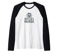 Fier d'être Infirmier Bouclier Médical Manche Raglan