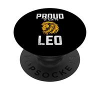 Fier d'être un zodiaque Lion PopSockets PopGrip Adhésif