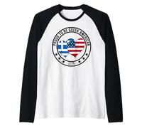 Fier d'être Une fierté gréco-américaine, J'aime la Grèce, J'aime Les États-Unis Manche Raglan