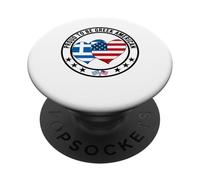 Fier d'être Une fierté gréco-américaine, J'aime la Grèce, J'aime Les États-Unis PopSockets PopGrip Adhésif