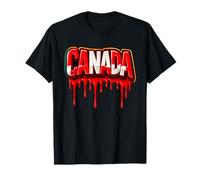 Fier Drapeau Canadien et Lettrage Patriotique Feel The Drip T-Shirt