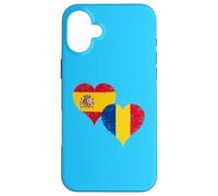Fier Espagnol Roumain Fan Fierté Un Drapeau Espagne Roumanie Coque pour iPhone 16 Plus