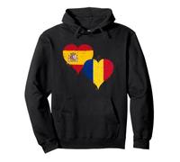Fier Espagnol Roumain Fan Fierté Un Drapeau Espagne Roumanie Sweat à Capuche