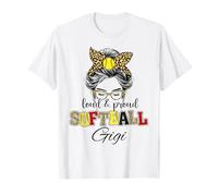 Fier et bruyant softball Gigi Chignon désordonné Léopard Girls T-Shirt