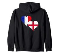 Fier Expatrié Anglais Français Un Drapeau France Angleterre Sweat à Capuche