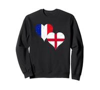 Fier Expatrié Anglais Français Un Drapeau France Angleterre Sweatshirt