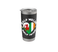 Fier Fans Gallois Irlandais Pays de Galles Irlande Drapeaux Gobelet isotherme en acier inoxydable double paroi