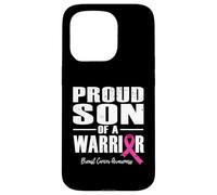 Fier fils d'un guerrier sensibilisation au cancer du sein pour ma famille Coque pour iPhone 15 Pro