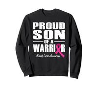 Fier fils d'un guerrier sensibilisation au cancer du sein pour ma famille Sweatshirt