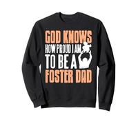 Fier Foyer Père Adoptif Message de Foi Sweatshirt