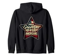 Fier grand-père de quatre Américains, grand-mère, petits-enfants, États-Unis Sweat à Capuche