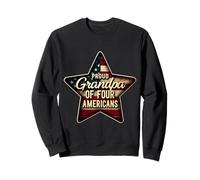 Fier grand-père de quatre Américains, grand-mère, petits-enfants, États-Unis Sweatshirt
