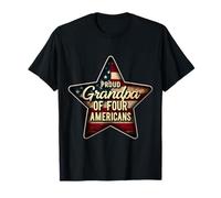 Fier grand-père de quatre Américains, grand-mère, petits-enfants, États-Unis T-Shirt