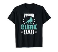 Fier Greffier, Papa, employé de Bureau T-Shirt Graphique avec Valeur, Homme, Noir, XL