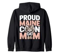 Fier Maine Coon Chat Maman Feline Lover Heart Sweat à Capuche