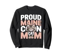 Fier Maine Coon Chat Maman Feline Lover Heart Sweatshirt
