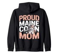 Fier Maine Coon Mom Feline Lover Heart Sweat à Capuche