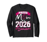 Fier maman de la promotion 2026, dernière année de fin d'études, maman senior amusante Manche Longue