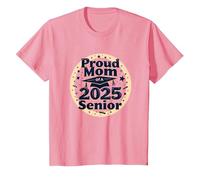 Fier Maman d'une célébration de Remise de diplôme Senior 2025 T-Shirt, Enfant, Rose, 2 Ans