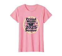 Fier Maman d'une célébration de Remise de diplôme Senior 2025 T-Shirt, Femme, Rose, M