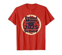 Fier Maman d'une célébration de Remise de diplôme Senior 2025 T-Shirt, Homme, Rouge, 3XL