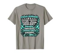 Fier Mari d'un Mari Contre Le Cancer de l'ovaire Sensibilisation aux ovaires T-Shirt