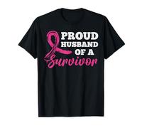 Fier Mari d'une survivante Sensibilisation au Cancer du Sein T-Shirt