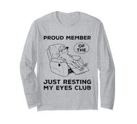 Fier Membre du Club Just Resting My Eyes Funny Dad Manche Longue