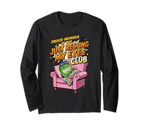 Fier Membre du Just Resting My Eyes Club Funny Frog Manche Longue