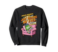 Fier Membre du Just Resting My Eyes Club Funny Frog Sweatshirt