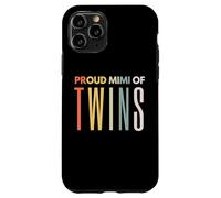 Fier Mimi of Twins pour la fête des mères, Footprint Mom Leopard Coque pour iPhone 11 Pro