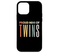 Fier Mimi of Twins pour la fête des mères, Footprint Mom Leopard Coque pour iPhone 12 Mini