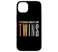 Fier Mimi of Twins pour la fête des mères, Footprint Mom Leopard Coque pour iPhone 14 Plus