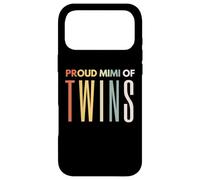 Fier Mimi of Twins pour la fête des mères, Footprint Mom Leopard Coque pour iPhone 17 Pro Max